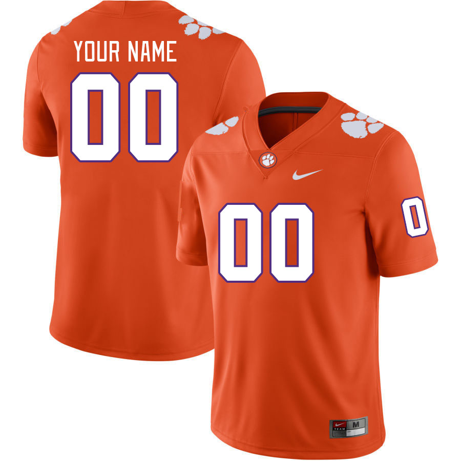 Custom Clemson Tigers Name And Number College Football Jerseys Stitched-Orange - Click Image to Close